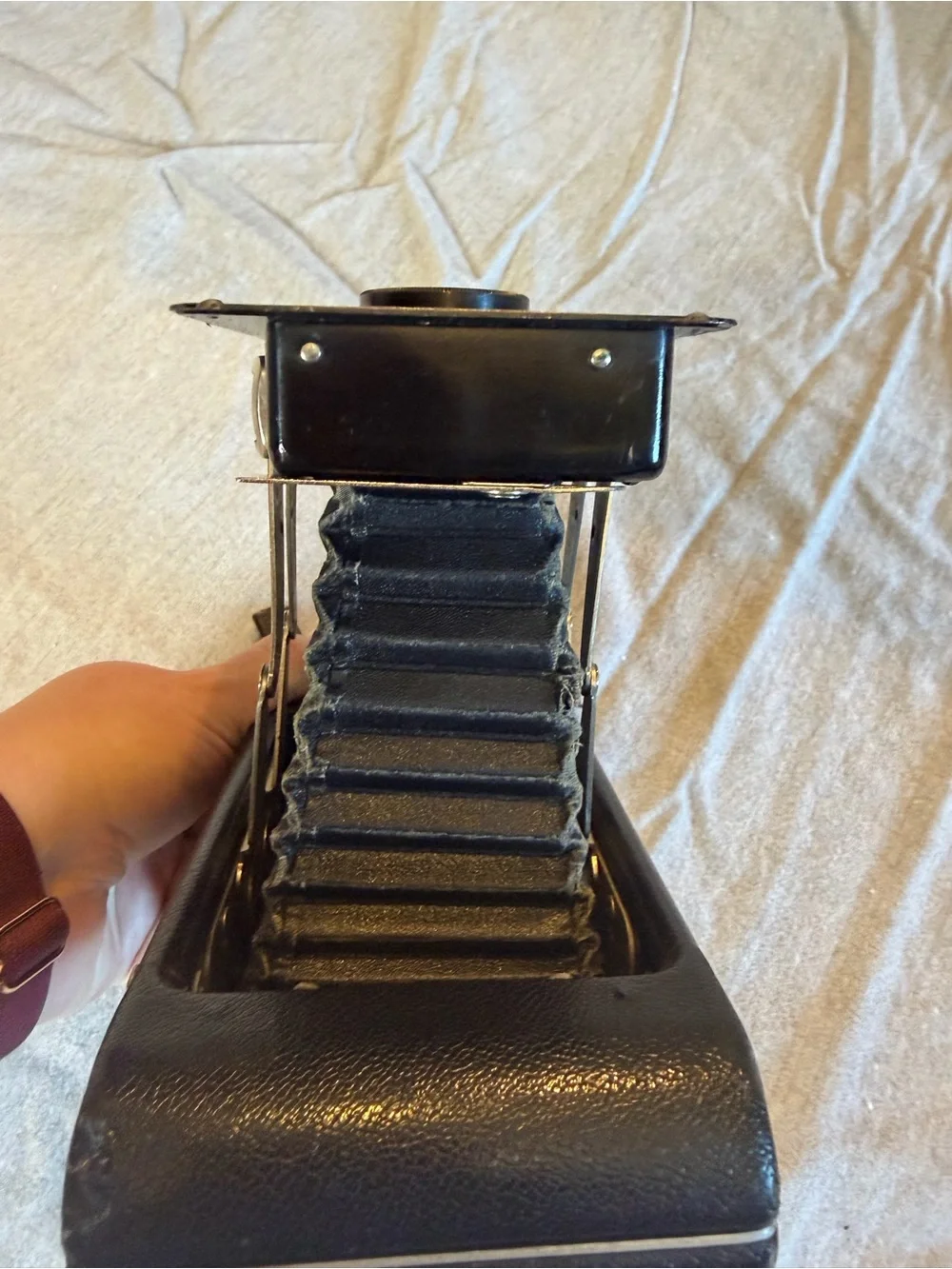Jiffy Kodak camera from the 1930s Art Deco faceplate.